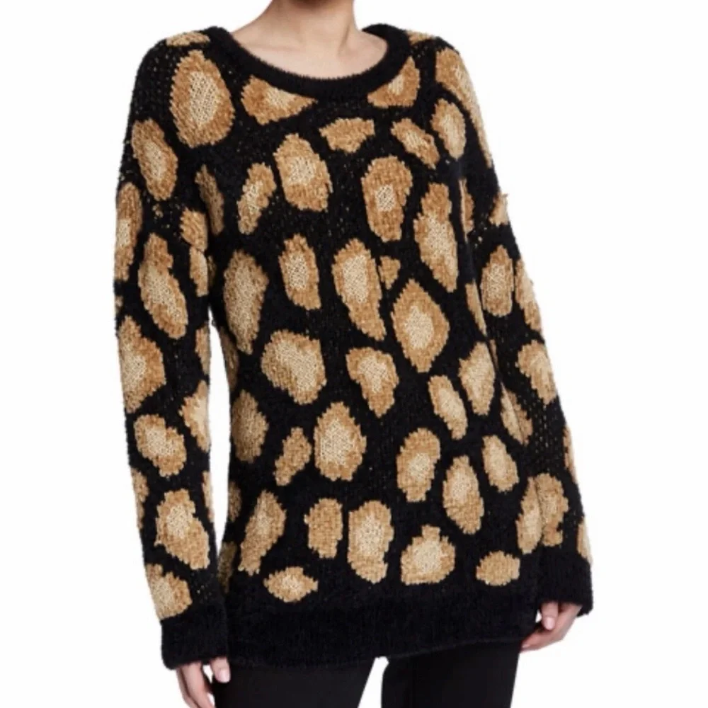 Michael Kors Black and Cream Polka Dot Sweater - Picture 8 of 8